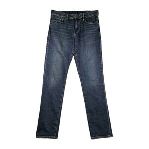 Bonobos Slim Fit Jeans Mens 34x36 Dark Wash Stretch 99% Organic Cotton Tall